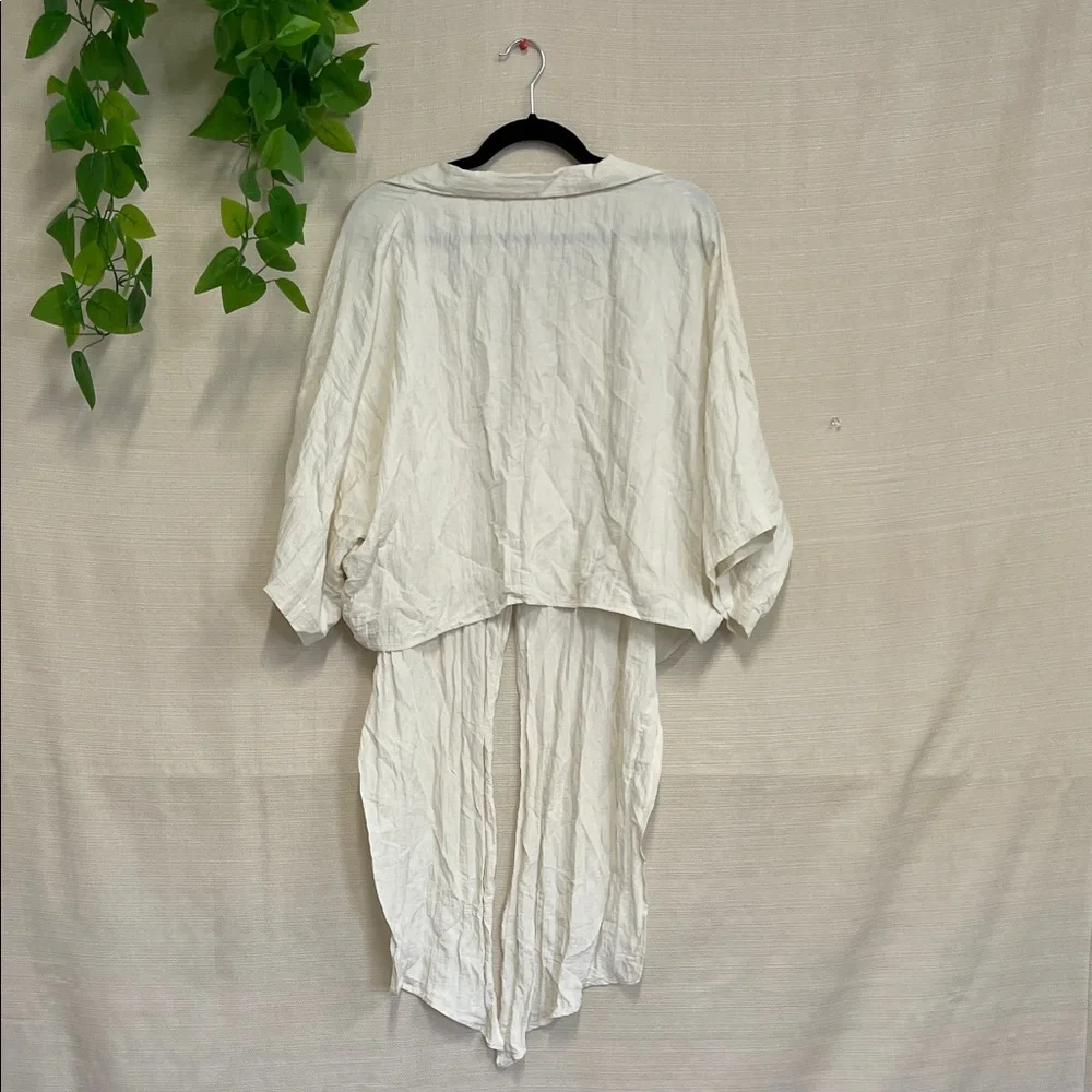H&M Cream Women's Blouse with Collar - Picture 2 of 4
